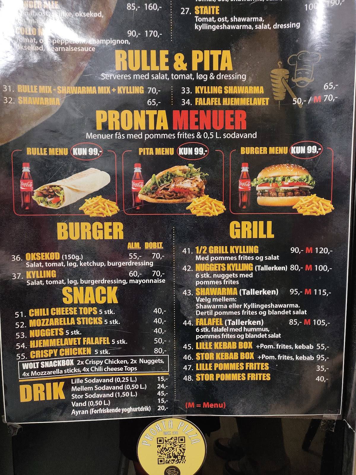 Menu de Pizza Pronta