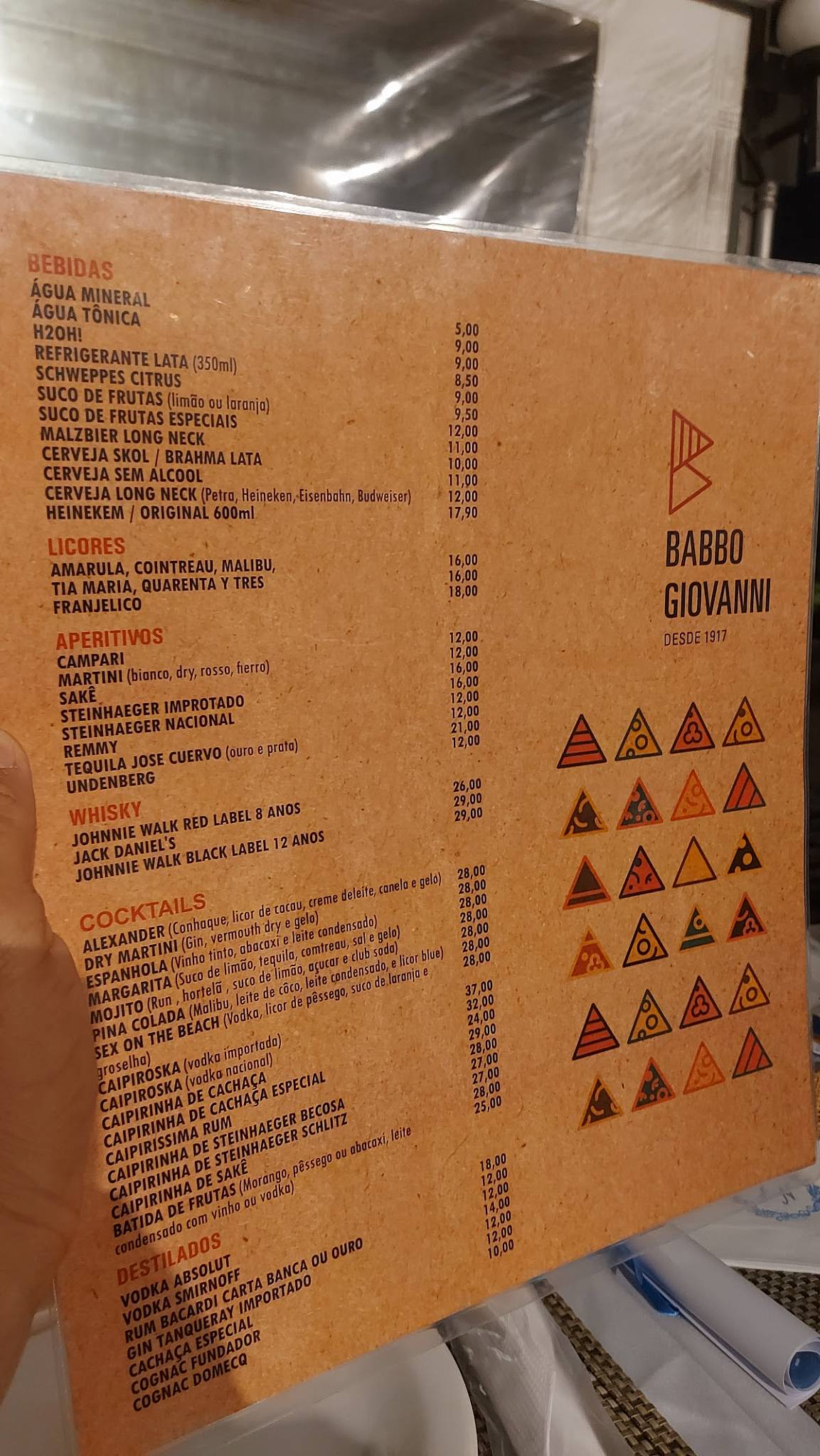 Babbo Giovanni - Vila São Francisco cardápio