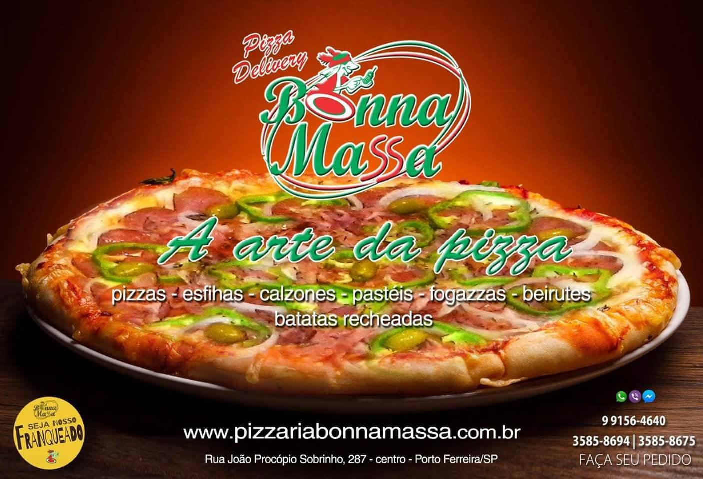 Pizzaria Bonna Massa Pirassununga l Pizzas e Esfihas cardápio
