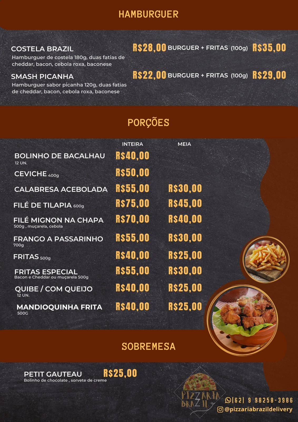 Pizzaria Brazil cardápio
