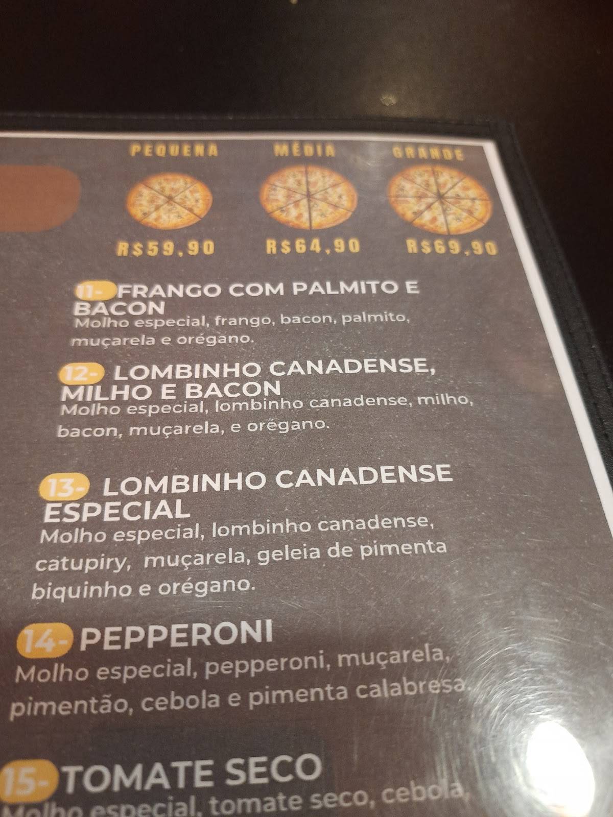 Pizzaria Brazil cardápio
