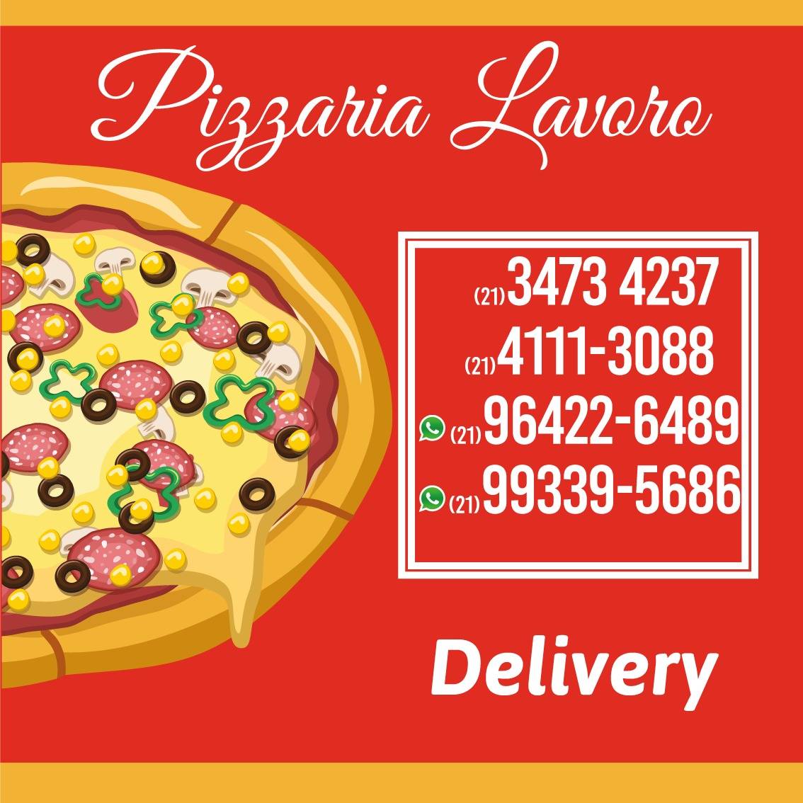 Pizzaria Lavoro cardápio