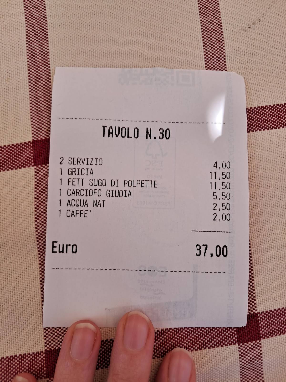 Menu di Ai Balestrari In Prati 