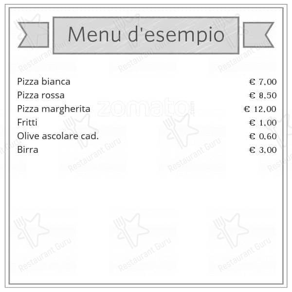 Menu de Pizzeria Al 23