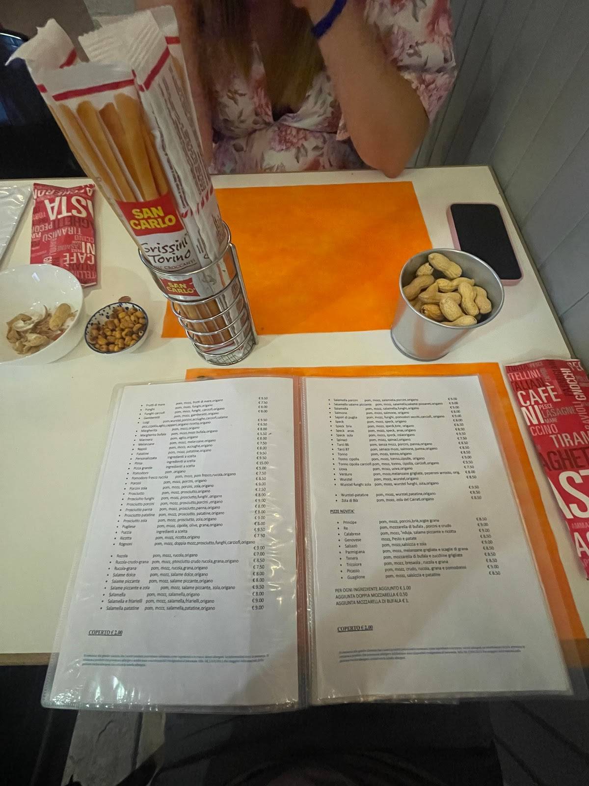 Menu di Pizzeria Caprera 