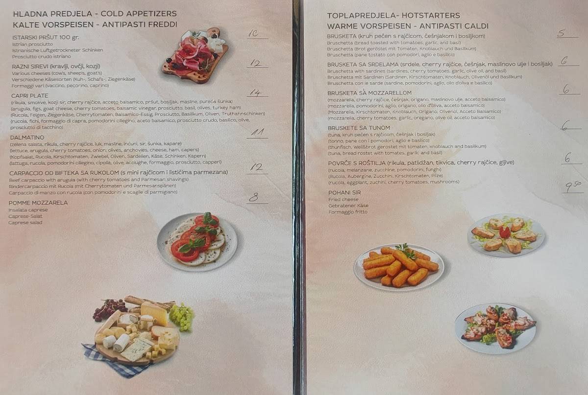 Menu di Pizzeria Capri 