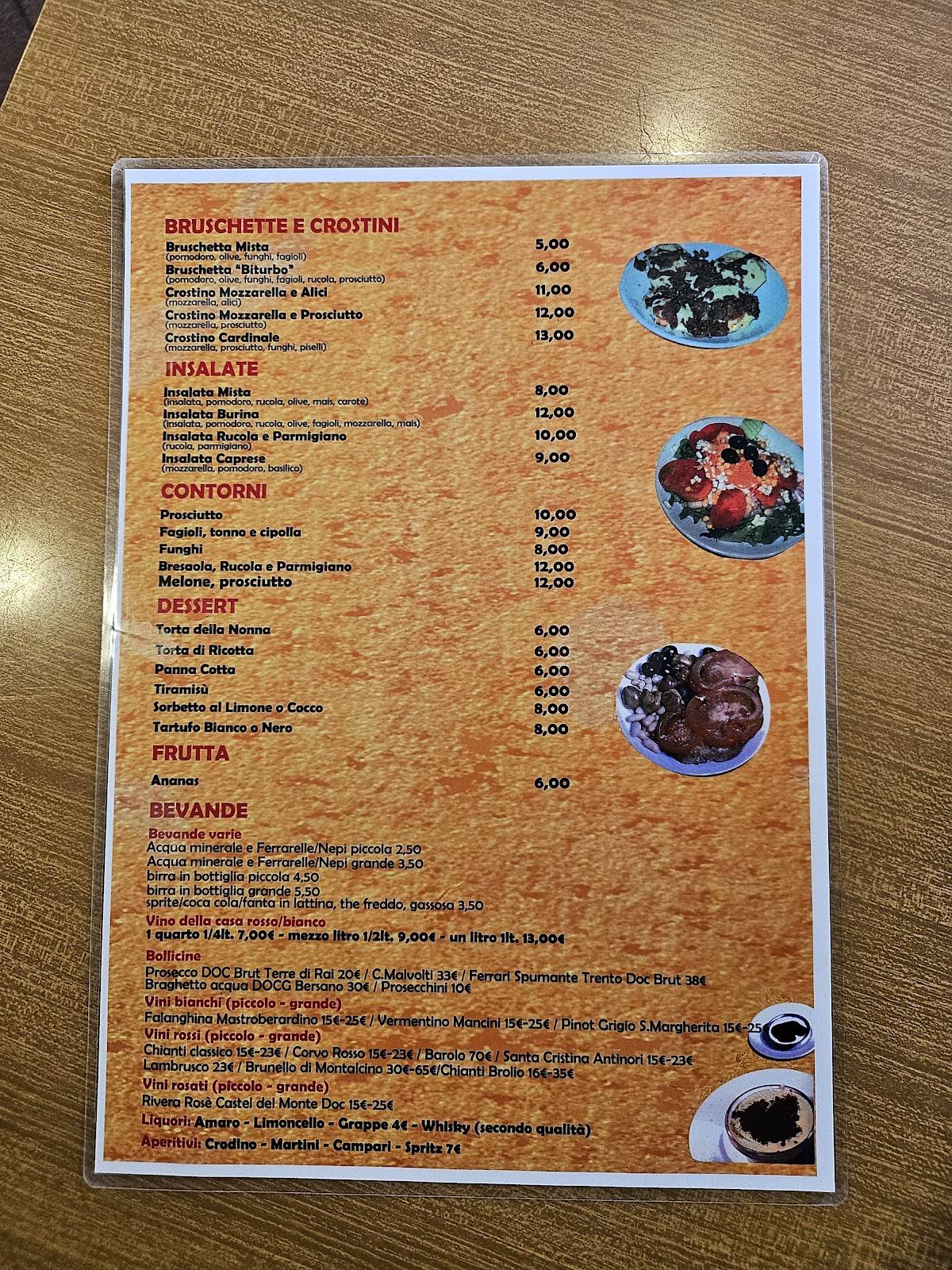 Menu di Pizzeria Da Baffetto 