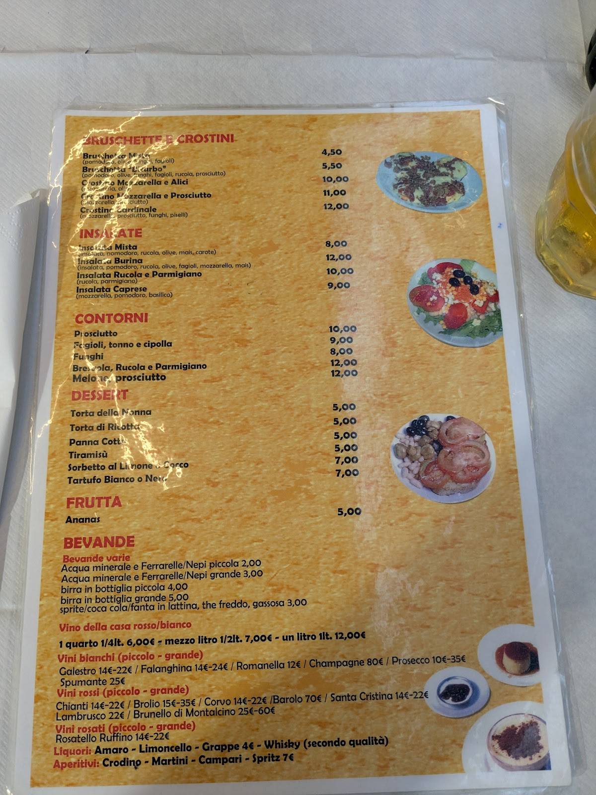 Menu di Pizzeria Da Baffetto 