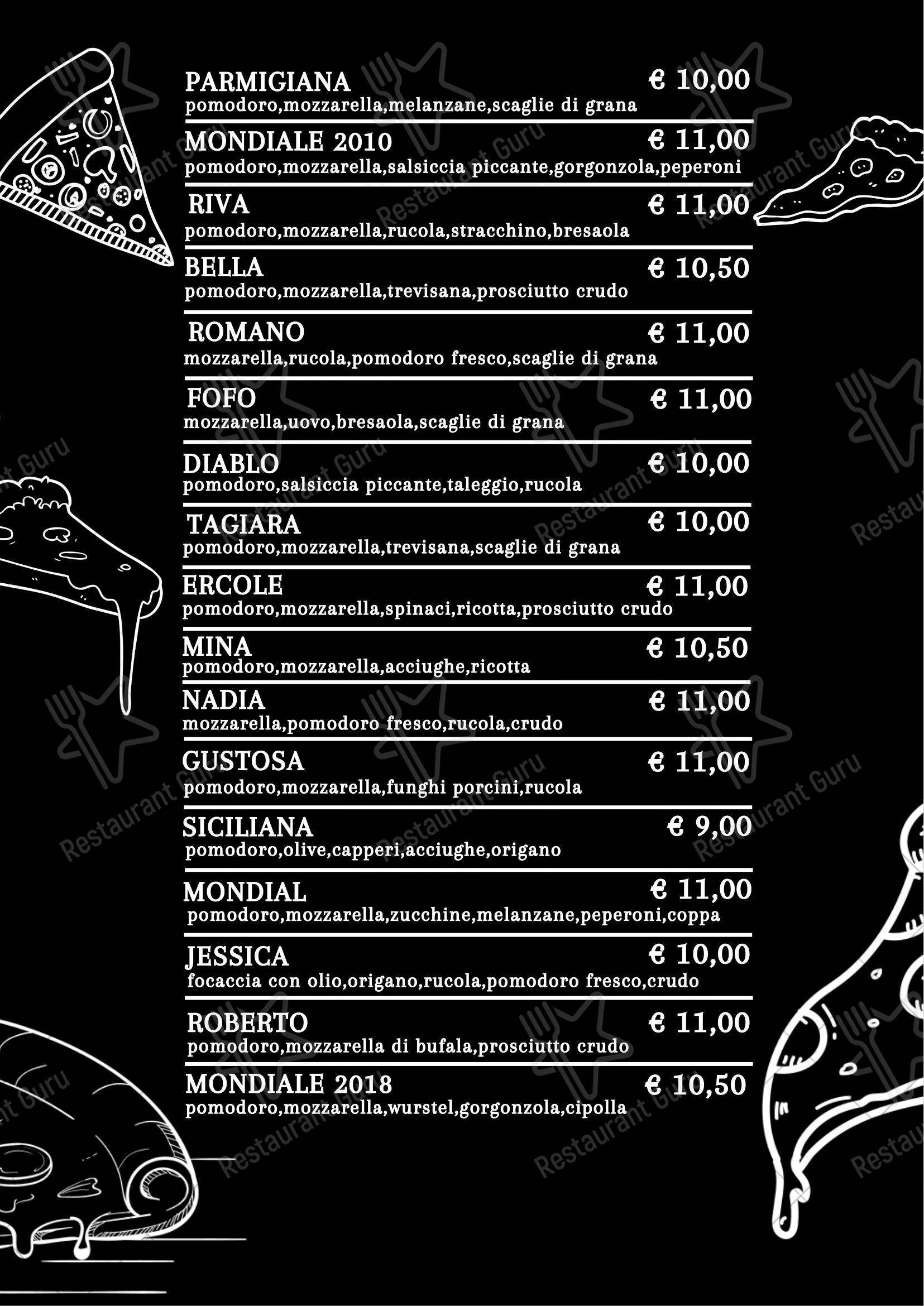 Menu per Pizzeria Da Romano Milano in Milano