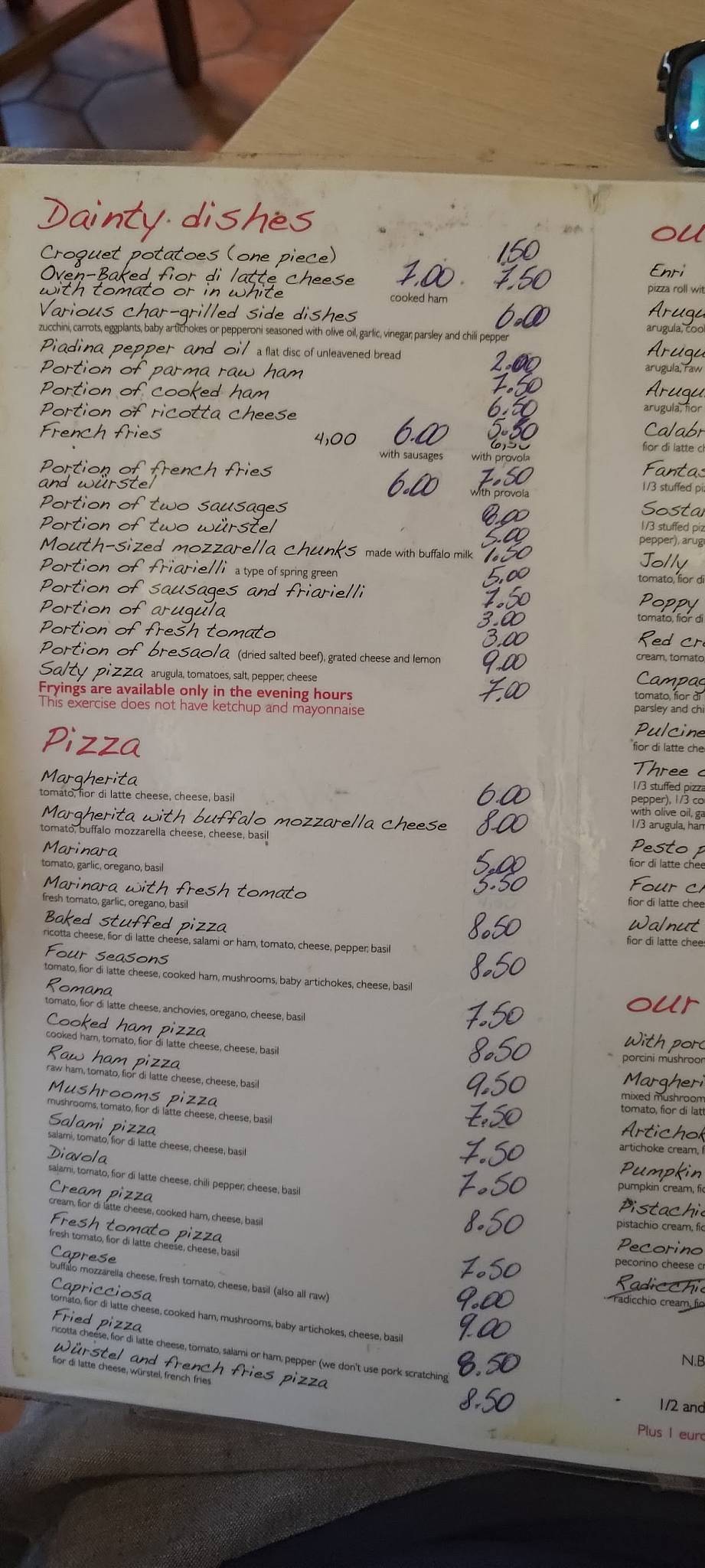 Menu di Pizzeria di Napoli 
