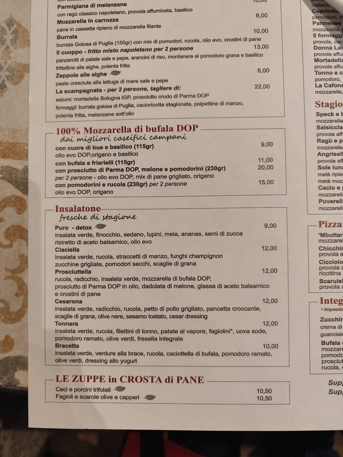 Menu di Pizzeria Fuocopuro 