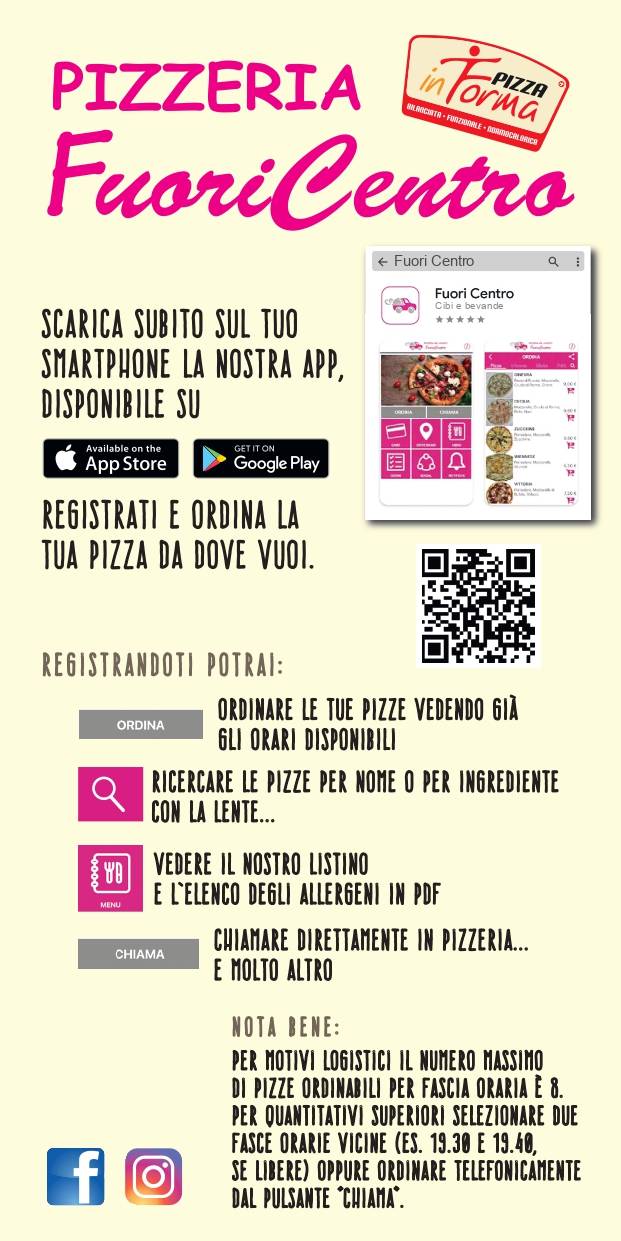 Menu di Pizzeria FuoriCentro 
