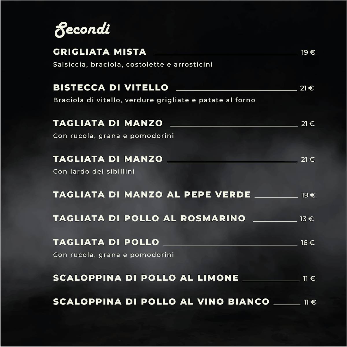 Menu di Pizzeria Happy Days 