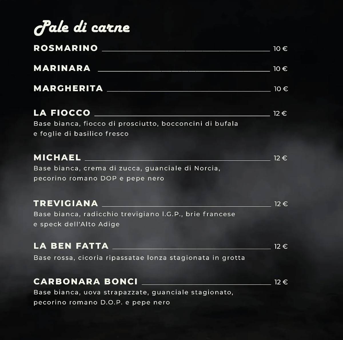 Menu di Pizzeria Happy Days 