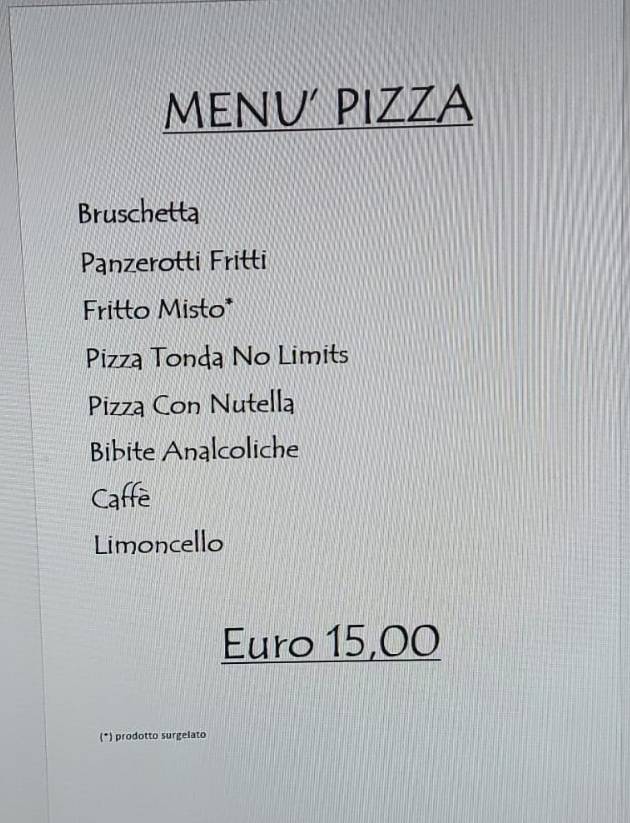 Menu di Pizzeria Il Torneo 