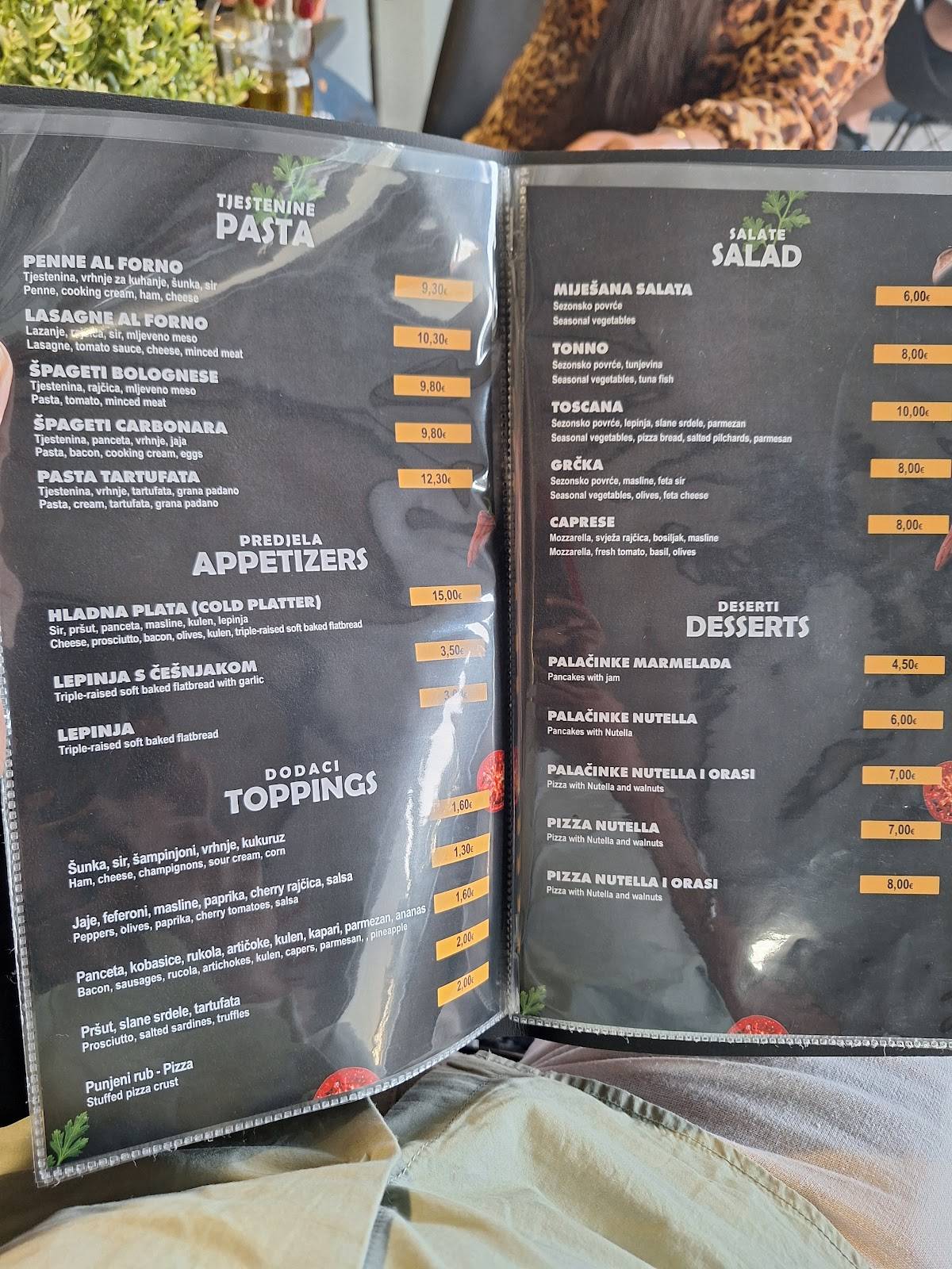 Menu di Pizzeria LEMA 
