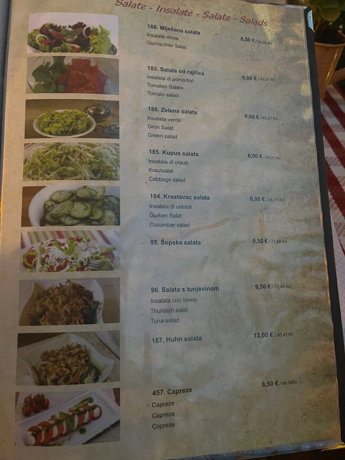 Menu di Pizzeria Napoli 