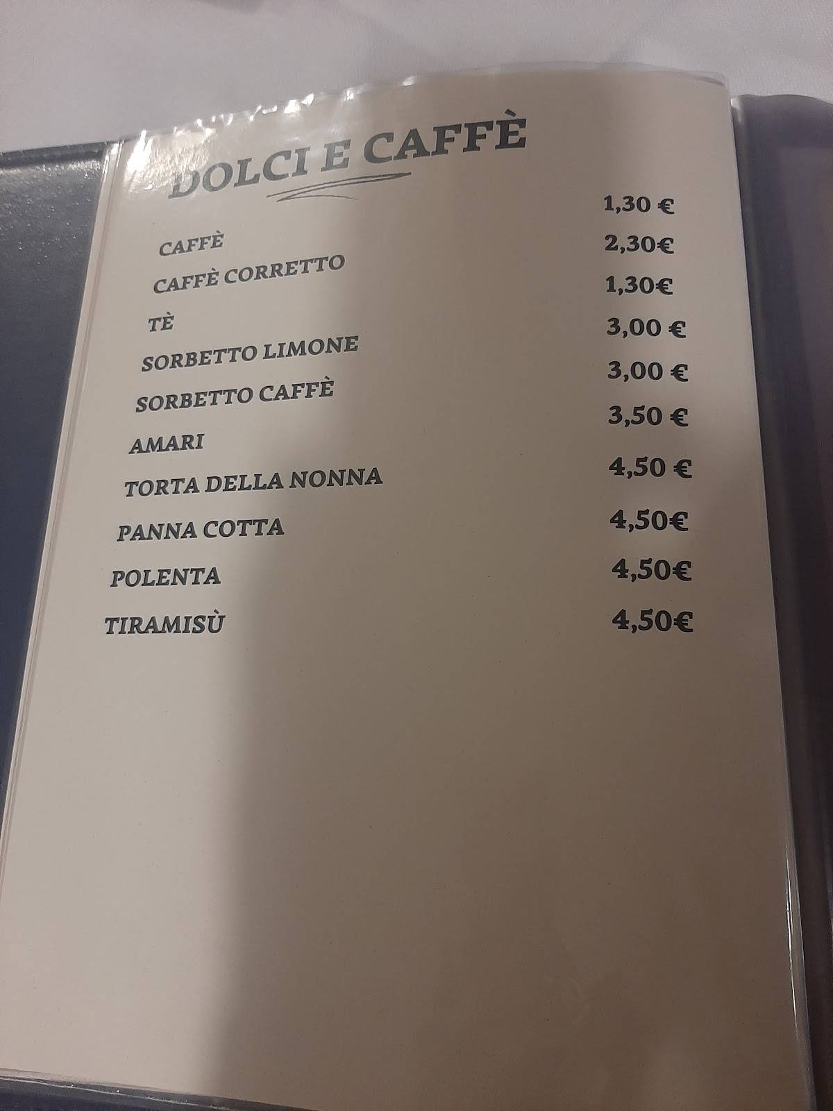 Menu di Pizzeria Ca' Balà 