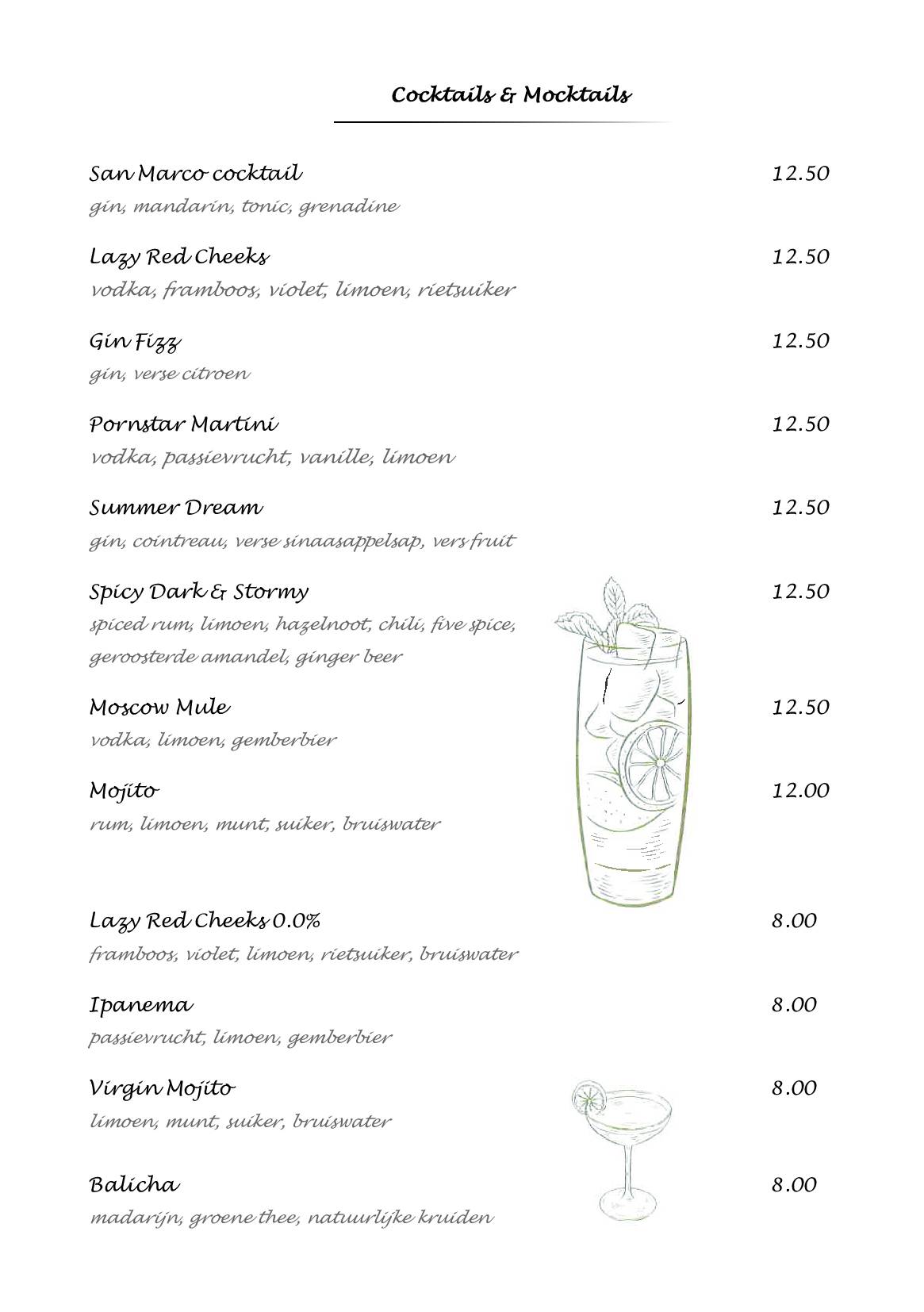 Menu de San Marco Roeselare