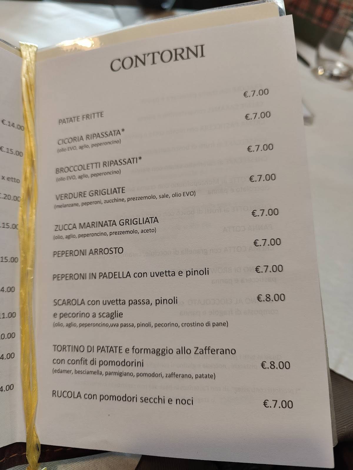 Menu di Pizzeria Trattoria Antichi Sapori Con Forno A Legna E Cucina Tipica 
