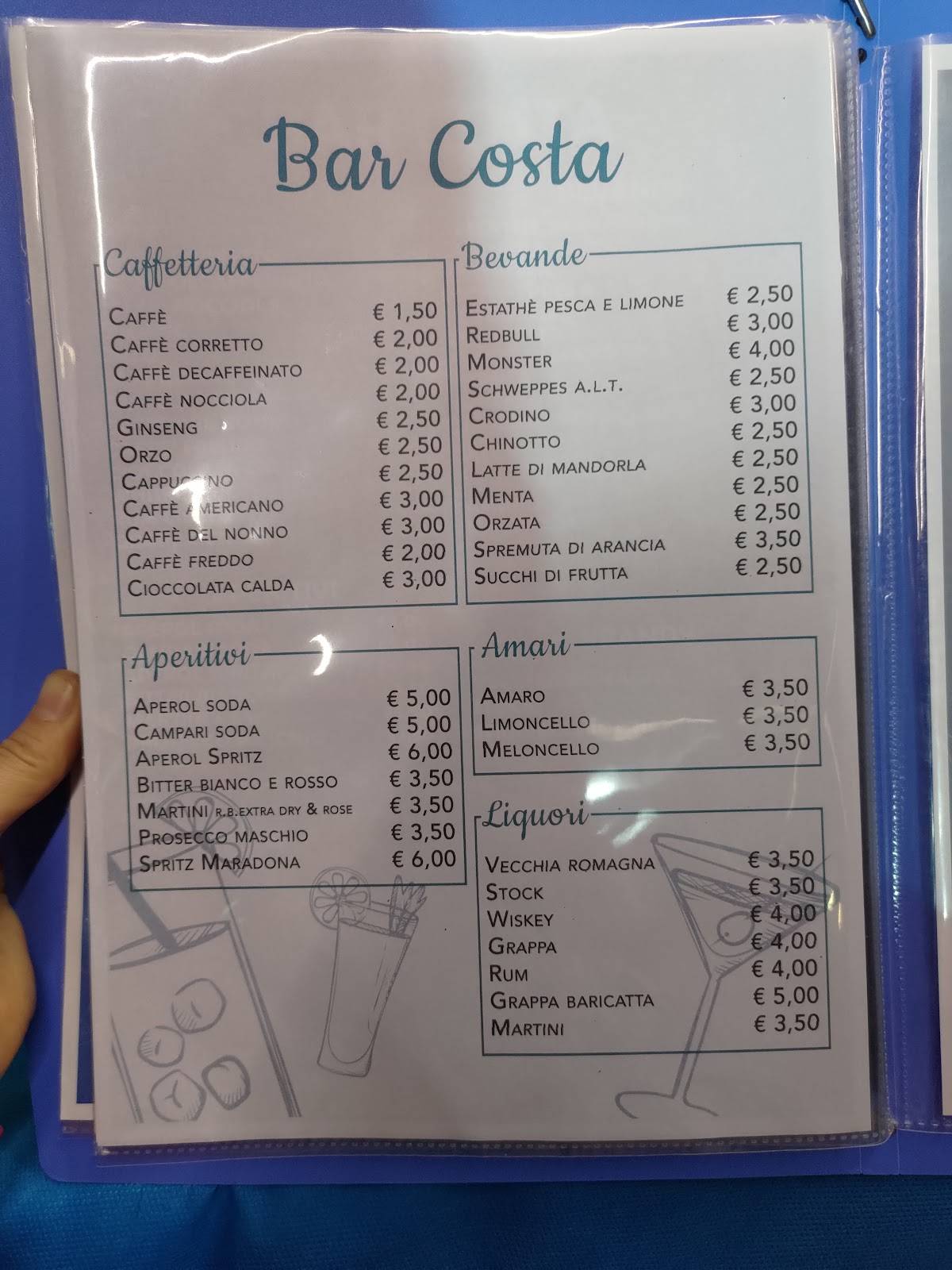 Menu di Pizzeria Vincenzo Costa Napoli 