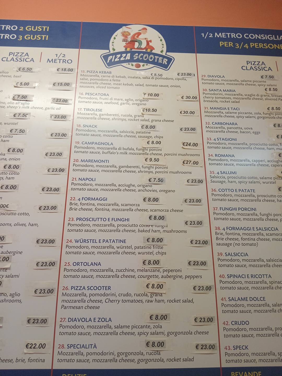 Menu di Pizzeria Tarek Ok 