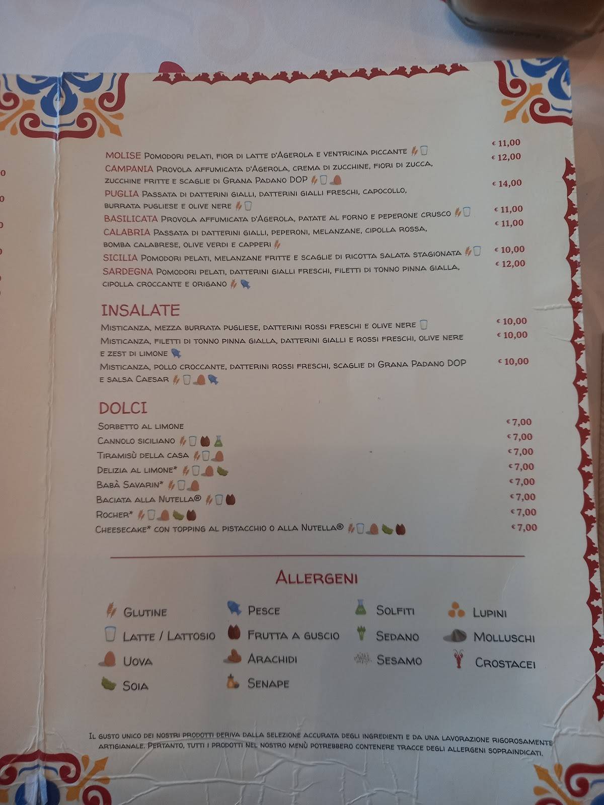 Menu di Pizzium - Genova Corso Sardegna 