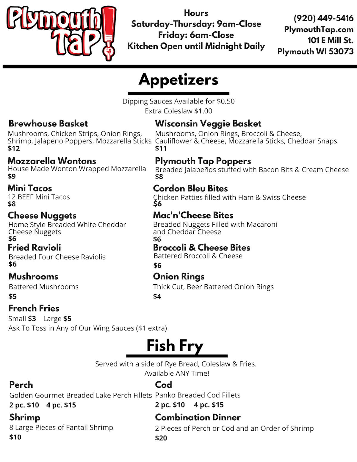 Menu at Plymouth Tap pub & bar, Plymouth