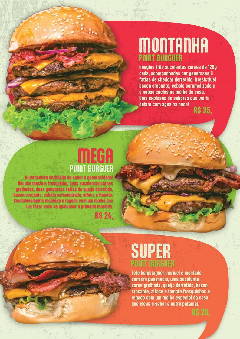 Point dos Amigos cardápio