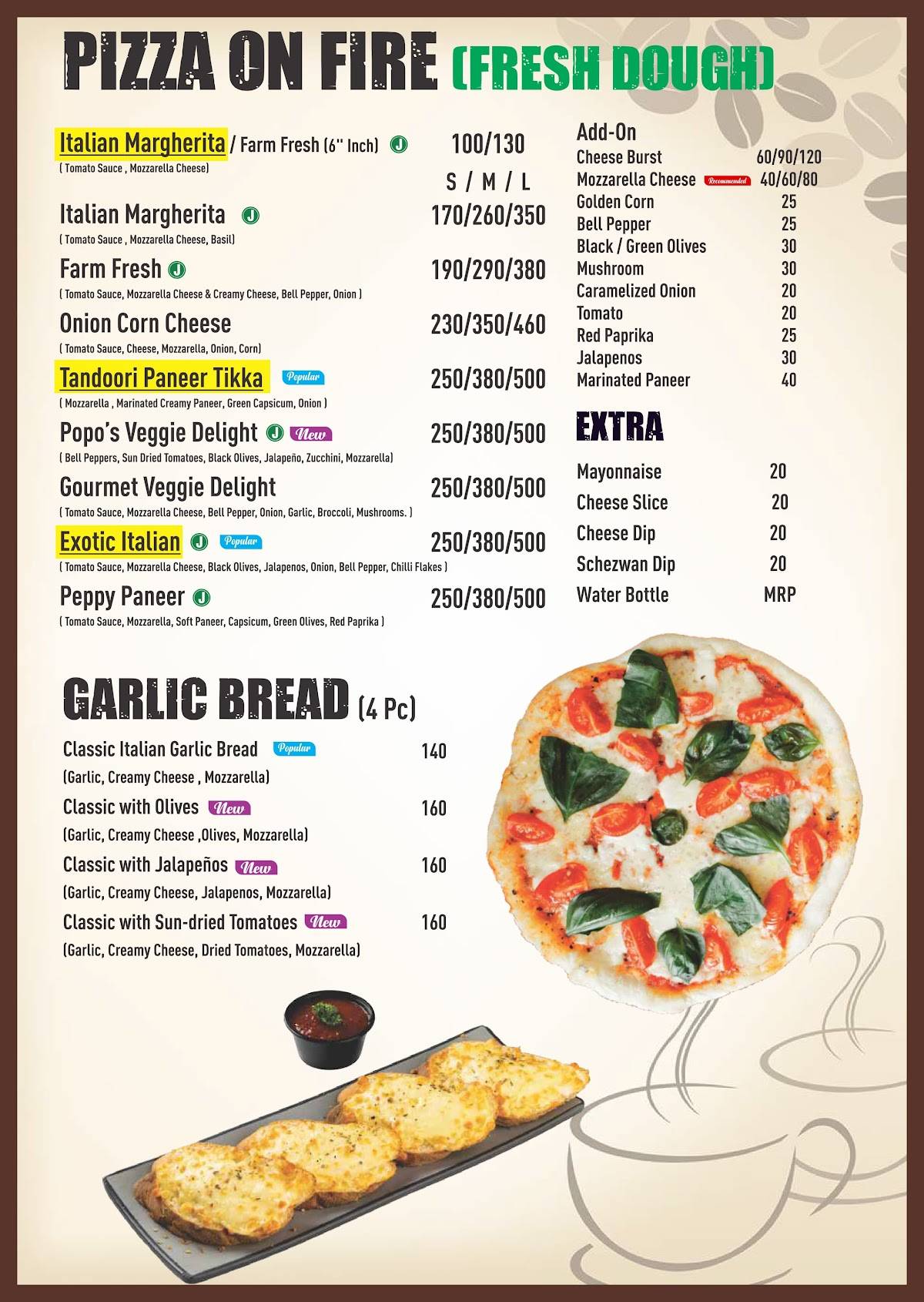 Pokket Café Karad [Biggest Café In Karad] menu