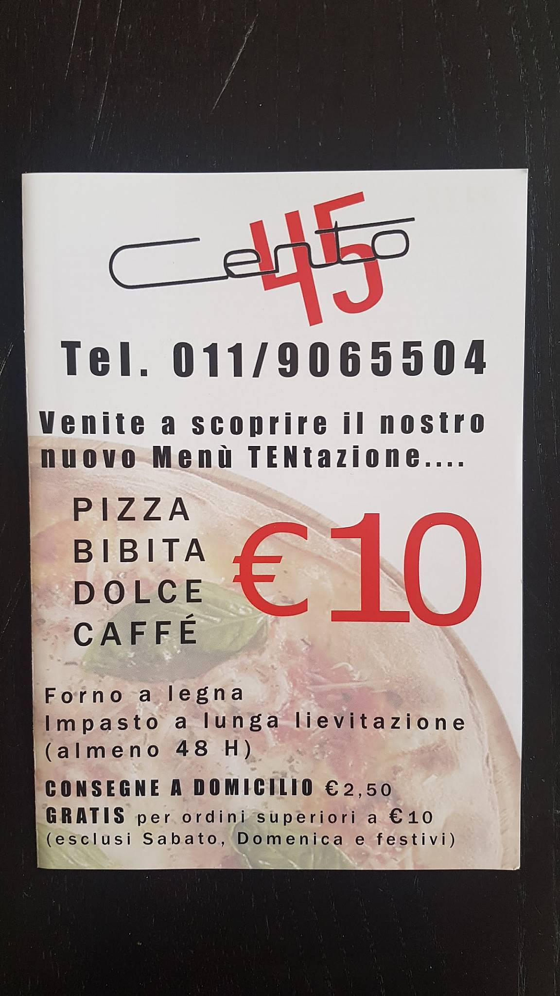 Menu di Polipizza Snc 