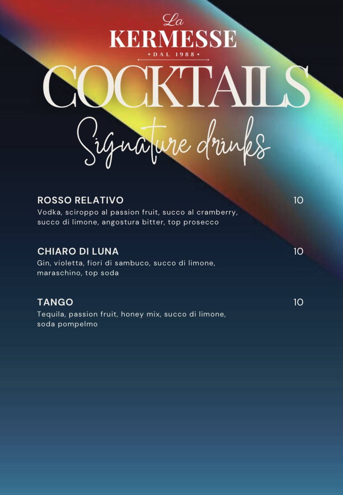 Menu di La Kermesse 