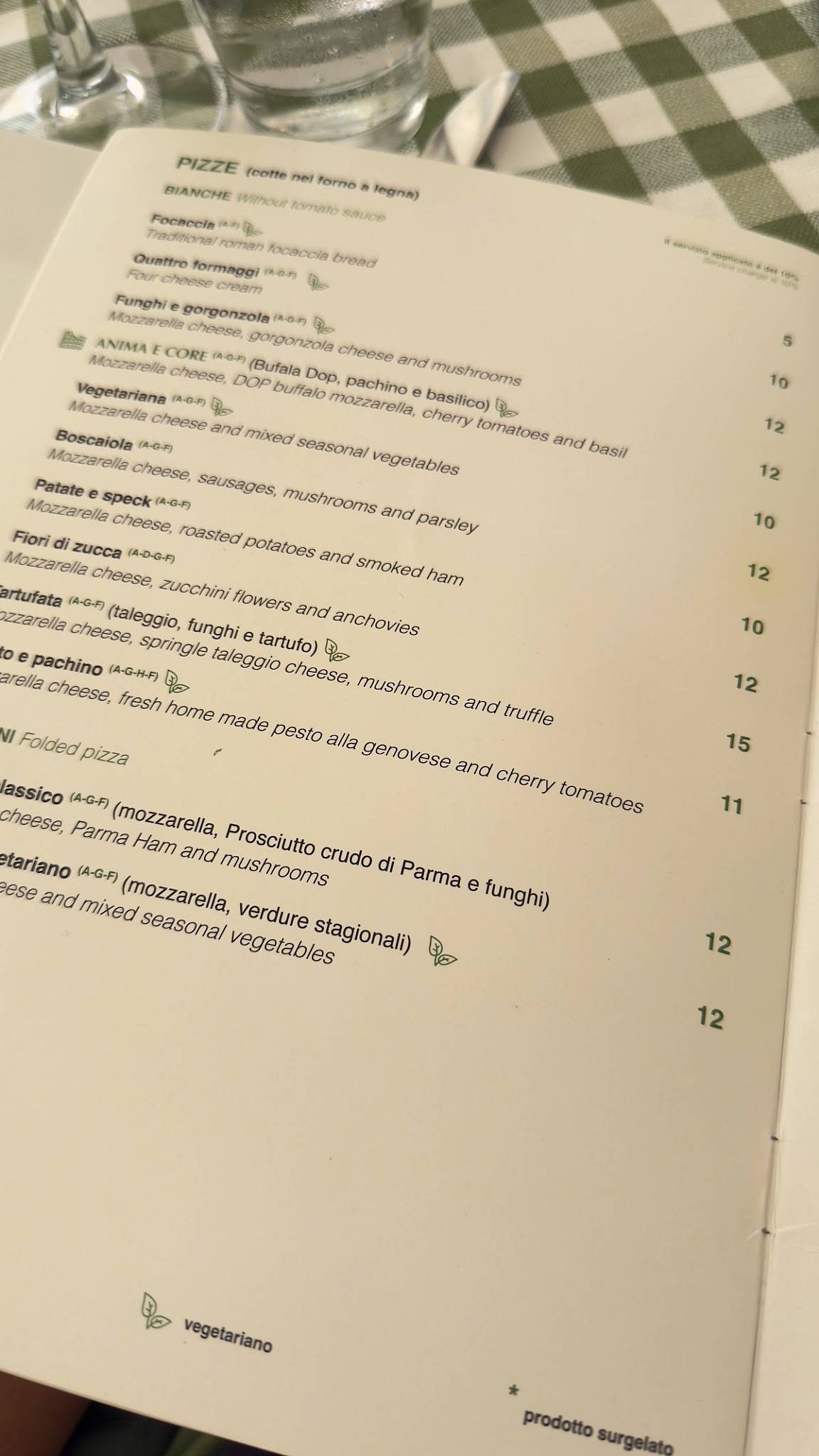 Menu de Ponte e Parione - Ristorante Piazza Navona