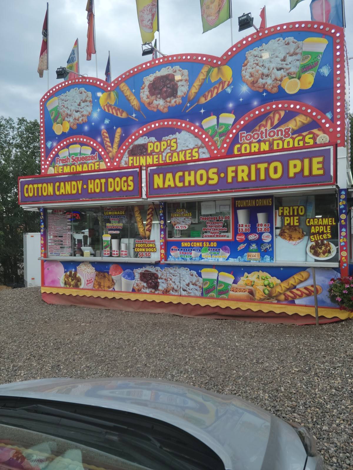 Menu at Pops Funnel Cakes restaurant, Ruidoso Downs