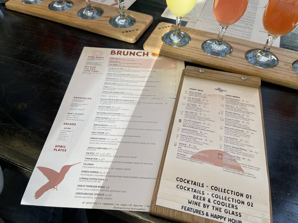 Menu de Porch
