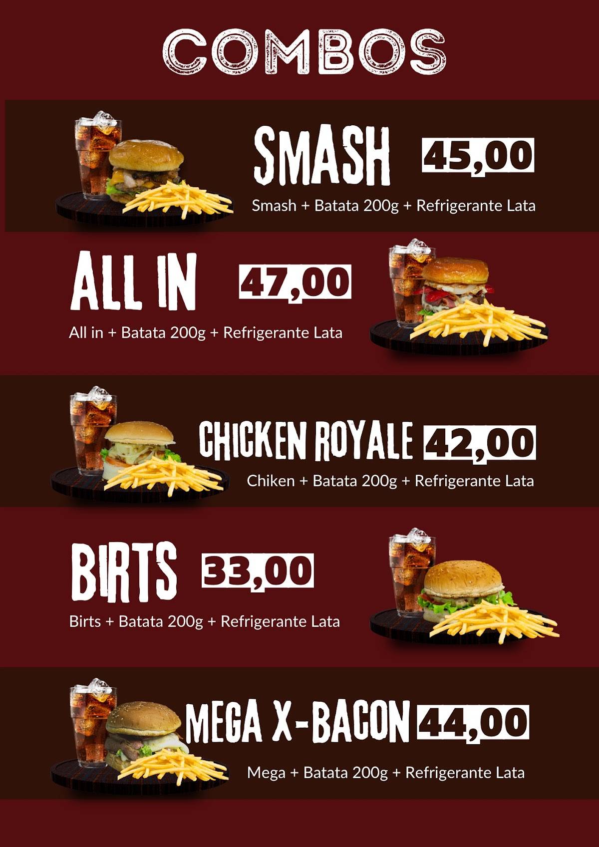Portal Pizza e Burguer cardápio
