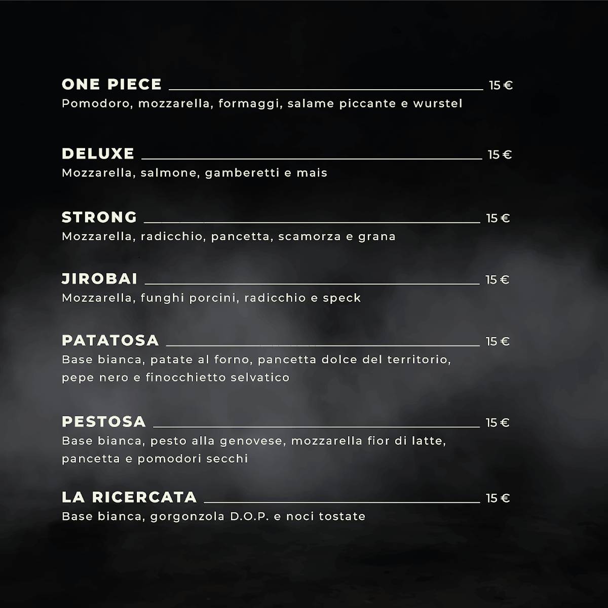 Menu di Pizzeria Happy Days 