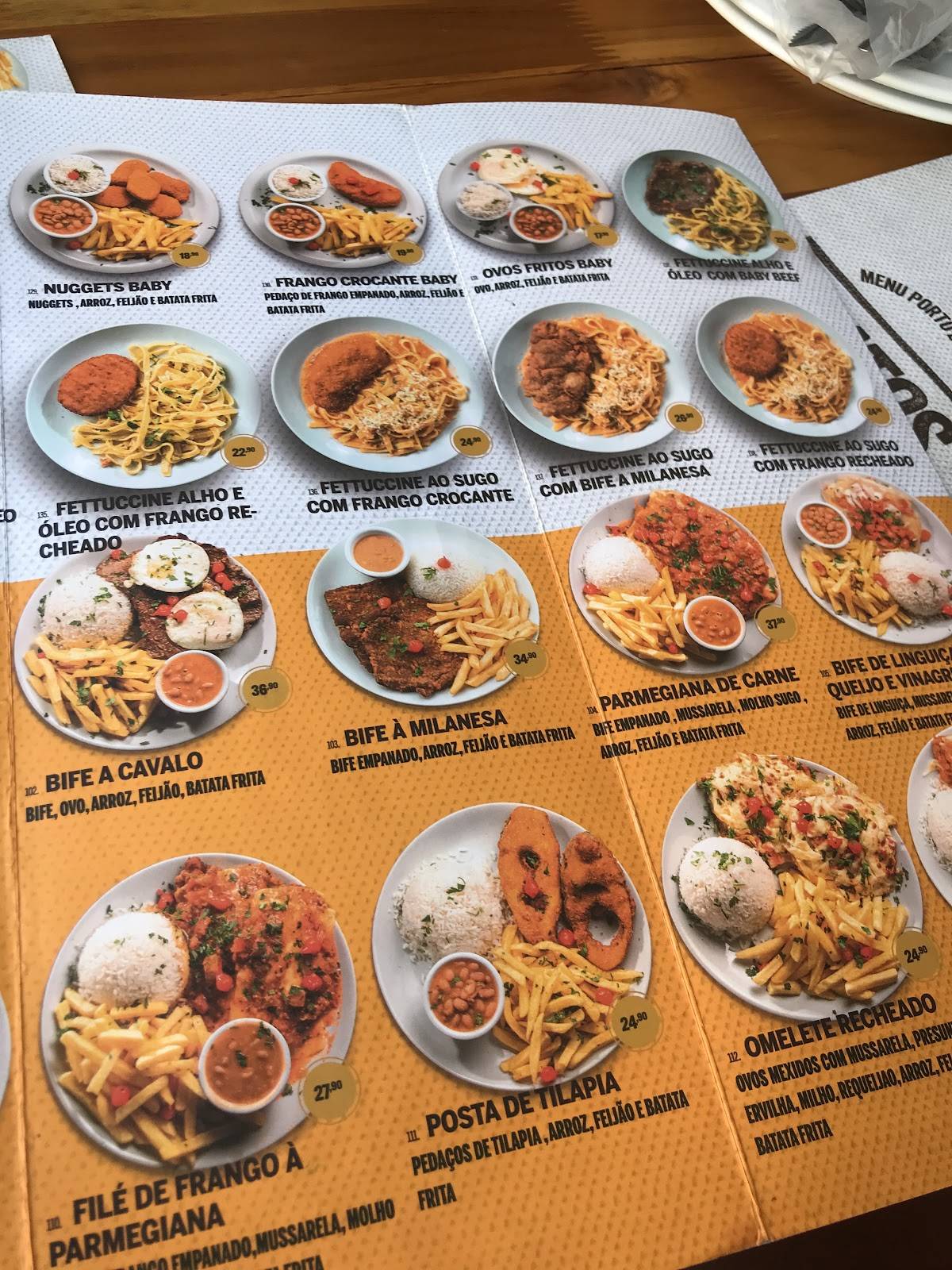 Porto do Norte Restaurante cardápio