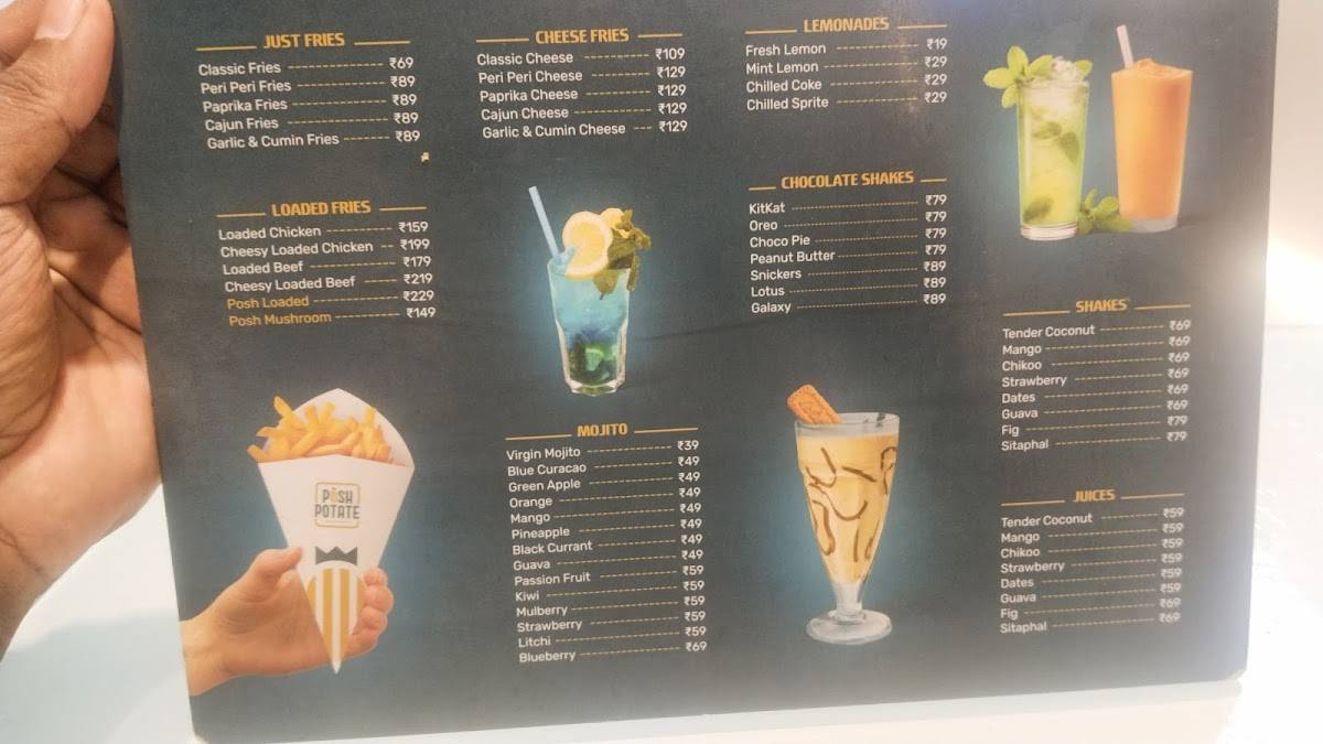 Poshpotate menu