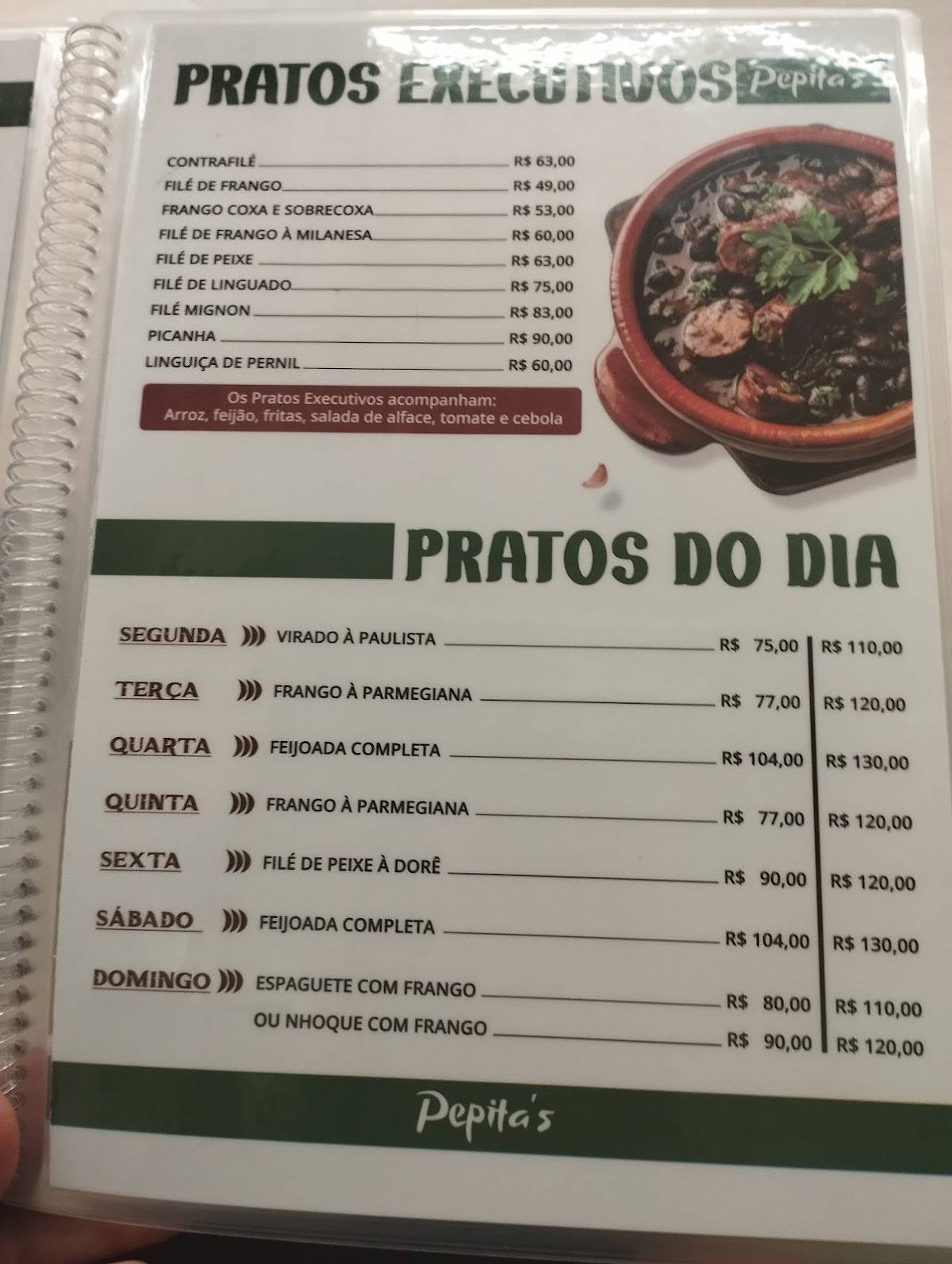 Pepita's Pizzas e Lanches cardápio