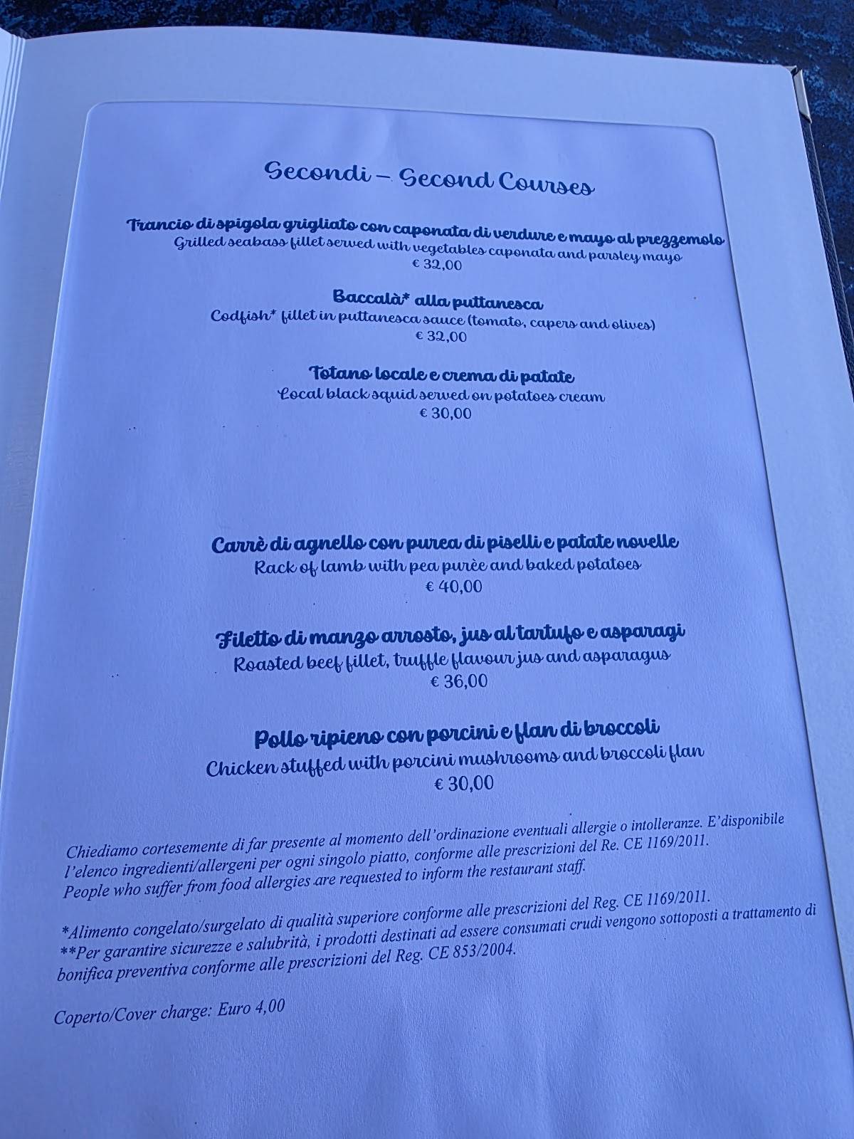 Menu di Ristorante Franchino 