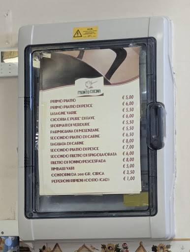 Menu di Pronto cucina 