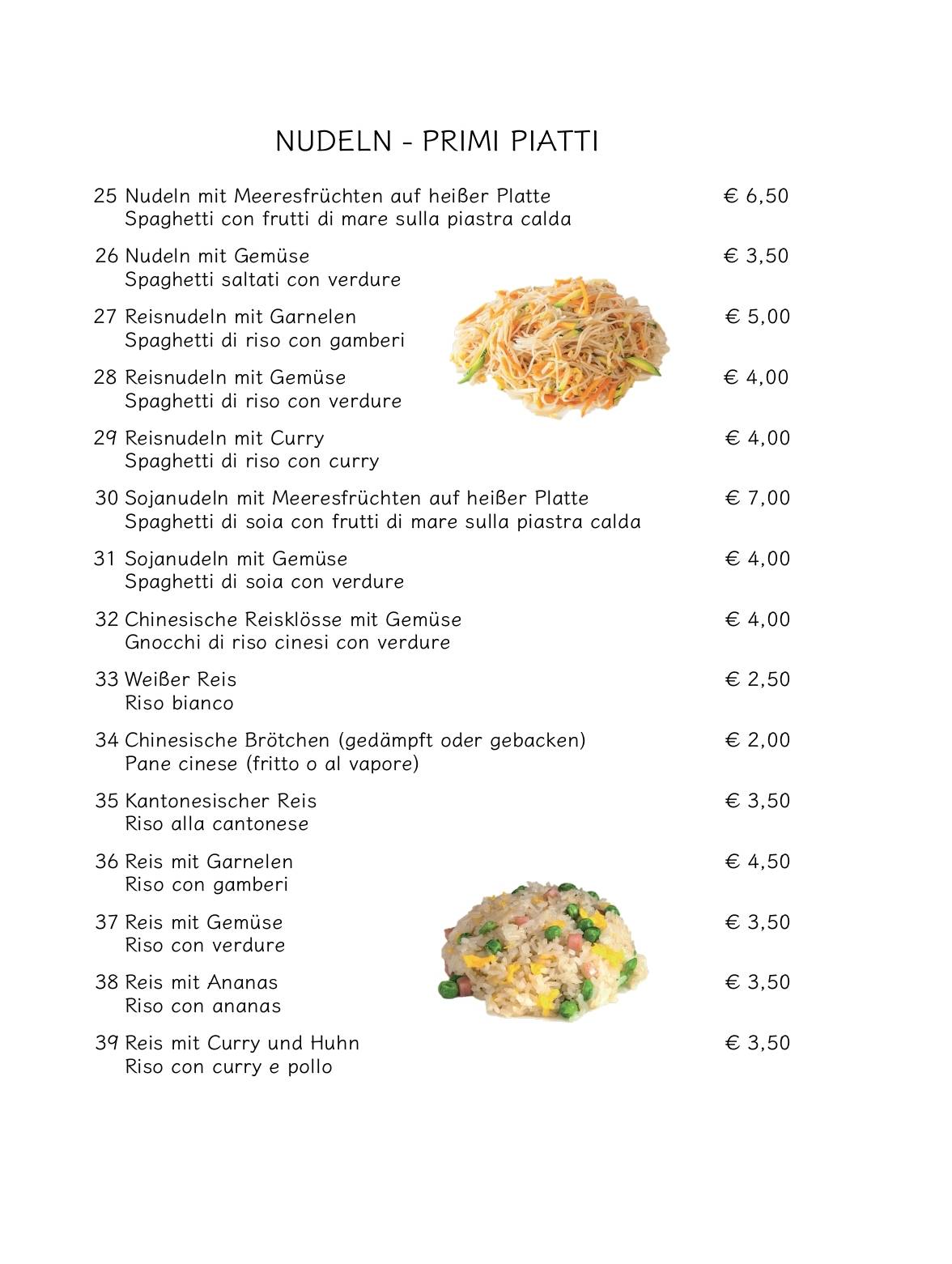 Menu di Prospero - Ristorante Cinese Giapponese 
