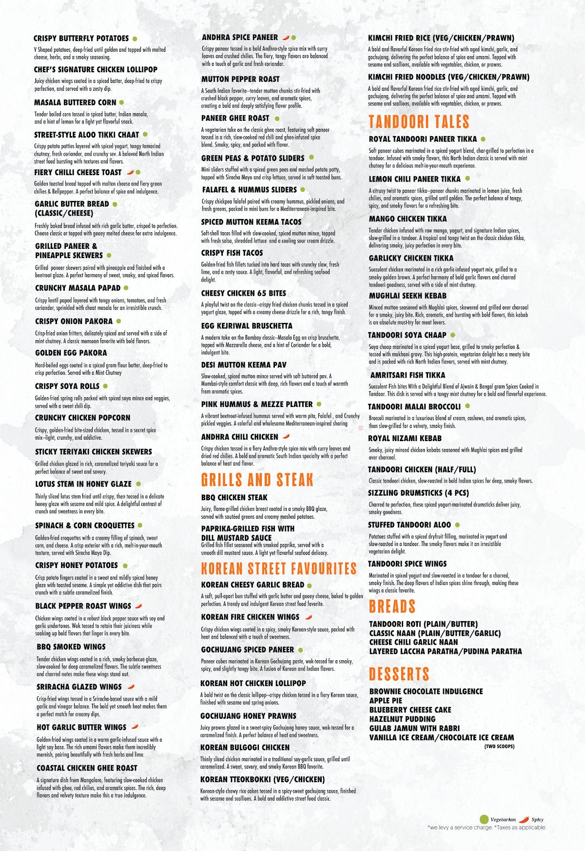 BOHO Koramangala menu