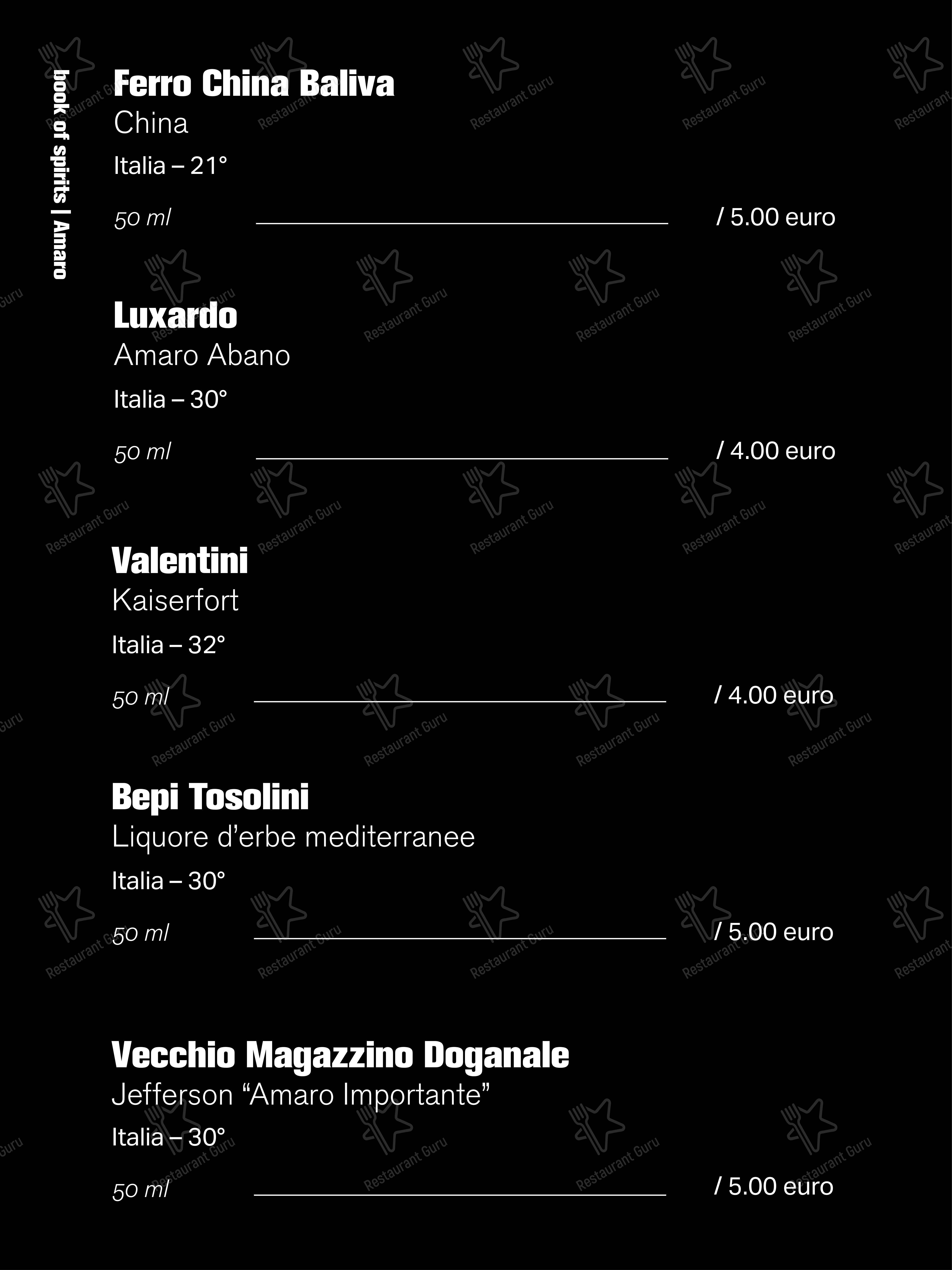 Menu bar per Bar Borsa in Vicenza