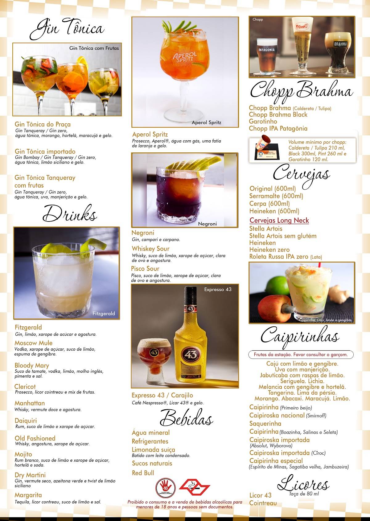 Bar da Praça cardápio