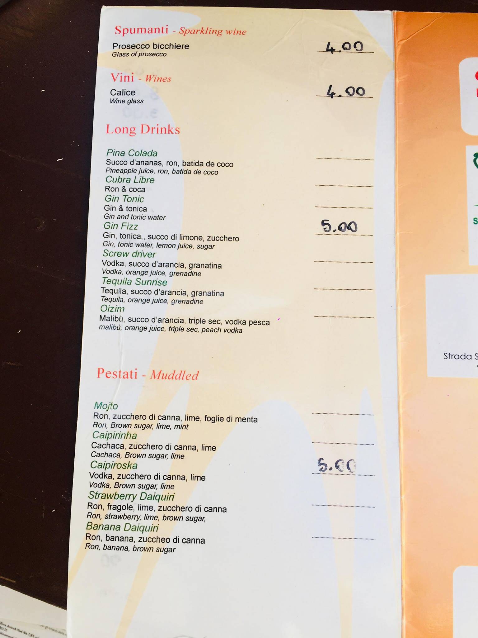 Menu di Chagall Beach 