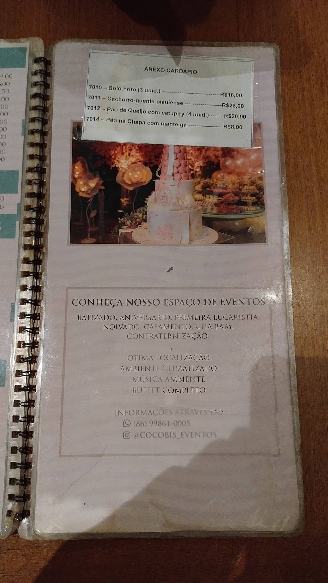 Cocobis Tapiocaria e Café - Teresina cardápio