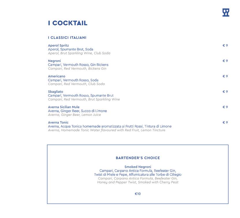 Menu di Il Bar in Piazza San Domenico 