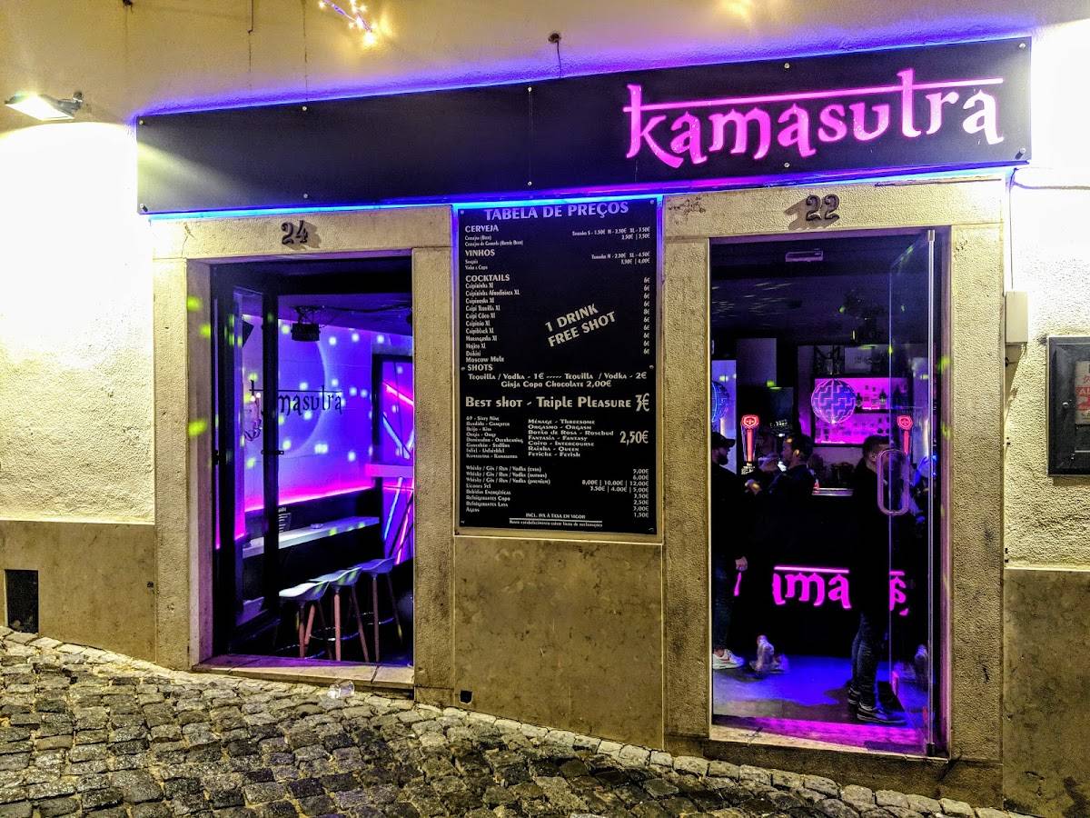 Меню Kamasutra Bar, Лиссабон